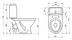 Santeri Унитаз-компакт "Соната Люкс" с микролифтом – фотография-2